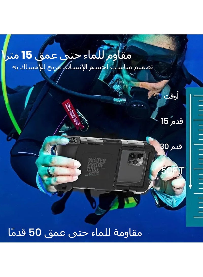 IP68 waterproof case for iPhone 16/Plus/Pro/Pro Max, Universal Diving underwater phone case, sealed underwater photography case, suitable for swimming and snorkeling  - Image 3