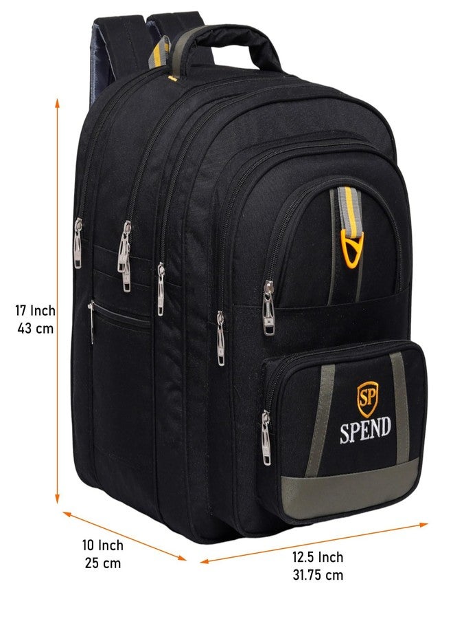 SPEND School Backpack with Lunch Bag Combo | Multipurpose Spacious School Bag for Students | Durable Multi-Compartment Design Lightweight, with High Storage Capacity 5th to 10 class (Black,Sky Blue) - Image 5