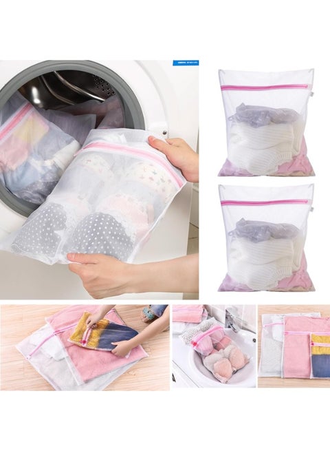Set of 5 Grids Zippered Washing Machine Washing Bag for Travel Bra, Shoes, Suitcase, Socks, Underwear, Baby Clothes