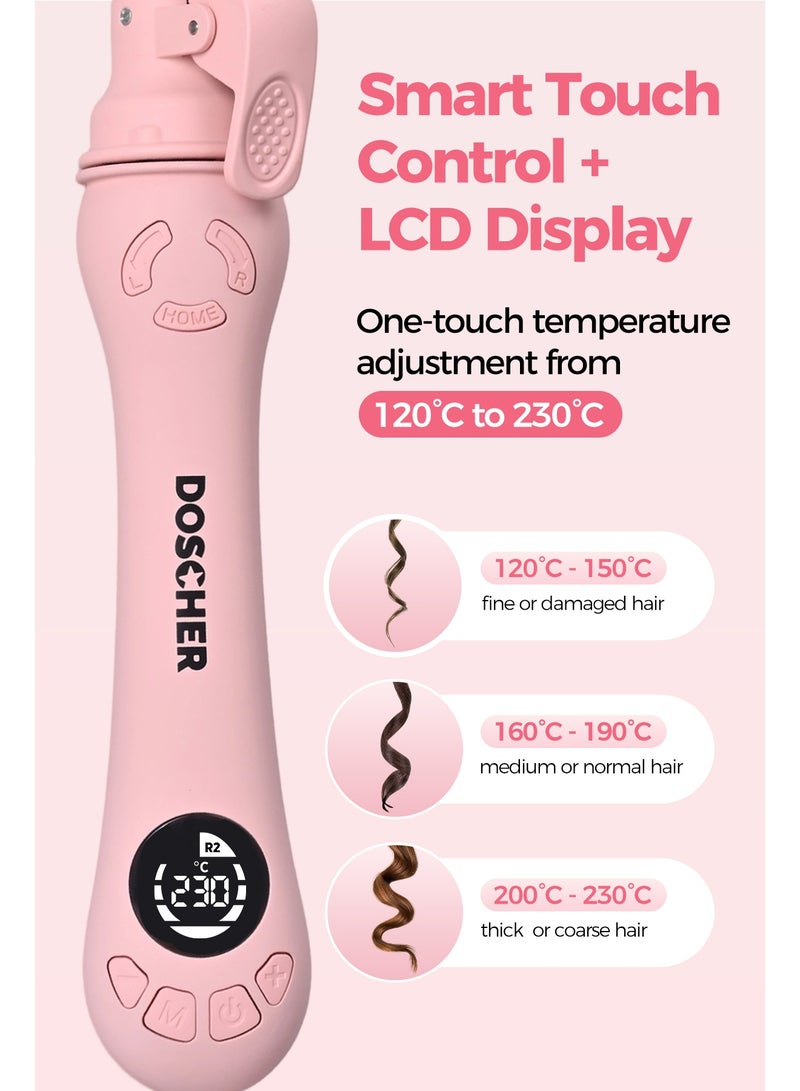 DOSCHER 25mm Professional Curling Iron, 230°C, PTC Fast Heating, LED Display，Ionic Technology - Image 3