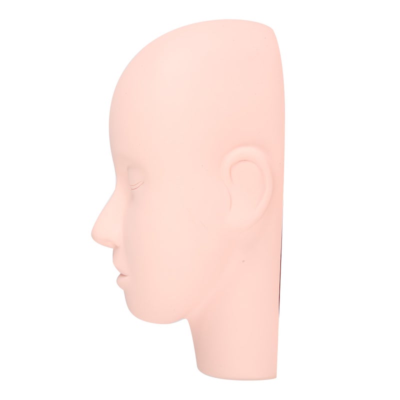 Microblading Practice Head: Soft Simulation Silicone, 3D Double-fold Eyelid - Professional Teaching Model for Beauty Students, Makeup & Permanent Makeup Practice - Image 3