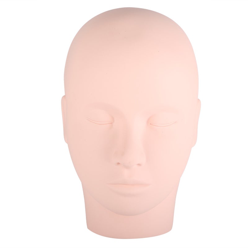 Microblading Practice Head: Soft Simulation Silicone, 3D Double-fold Eyelid - Professional Teaching Model for Beauty Students, Makeup & Permanent Makeup Practice - Image 1