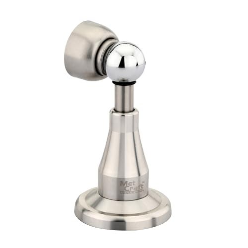 Met Craft Heavy Duty Hydraulic Stainless Steel 4.25 inch Bell Door Magnetic Stopper Soft-Catch | Door Magnets to Hold Door | Door Magnet 360' Angle Hold with Screw Fitting .Pack of 1 (Satin Silver) - Image 2