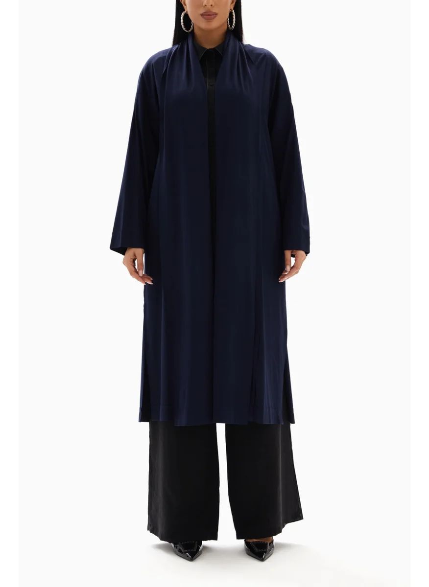 وي كرييت Navy Blue Plain Kimono By WECRE8