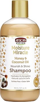 African Pride Moisture Miracle Honey Coconut Oil Shampoo 12 oz - Image 1