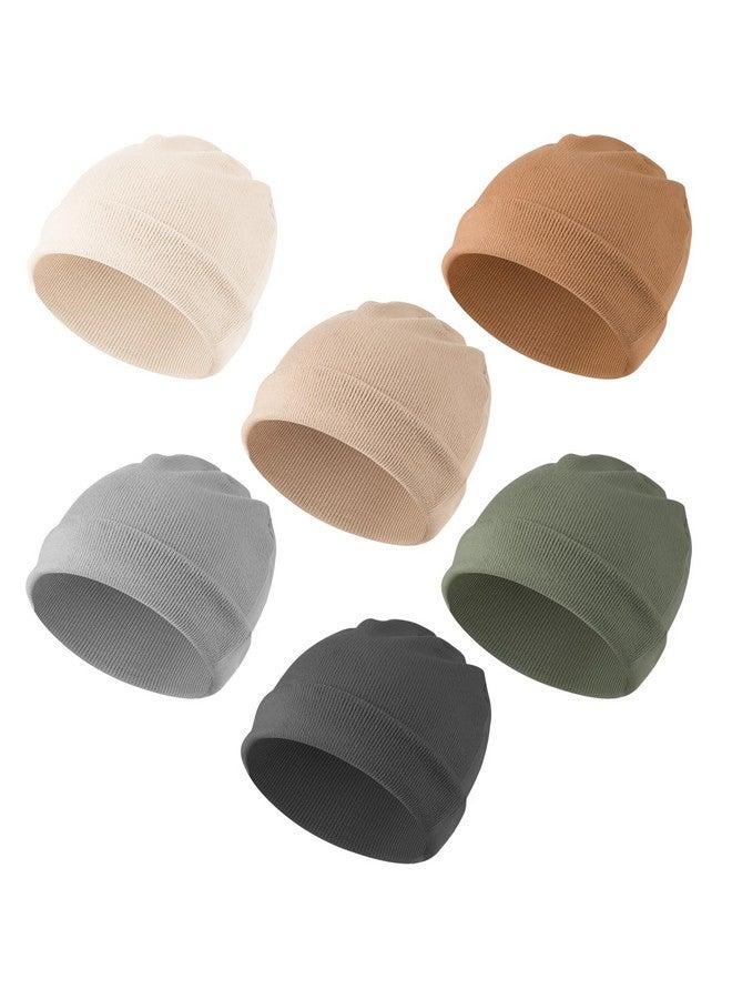 Konssy Konssy 6 Pack Baby Beanie Hats for Unisex, Toddler Beanies Baby Girl Boy Hat Warm Cap for Infant, Toddler 0-6 Months - Image 1