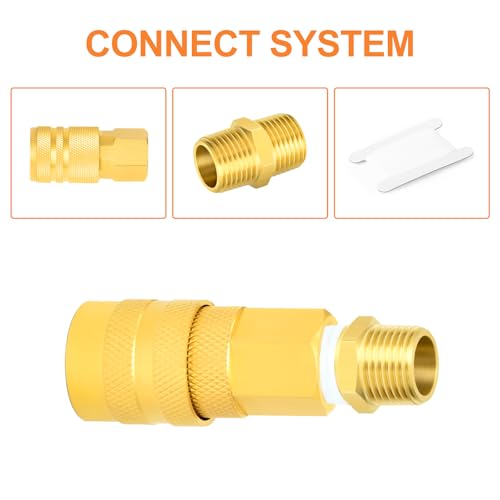 GASHER 10PCS Brass Pipe Fitting, Reducing Hex Nipple, 1/4-Inch Male Pipe x 1/4-Inch Male Pipe - Image 4