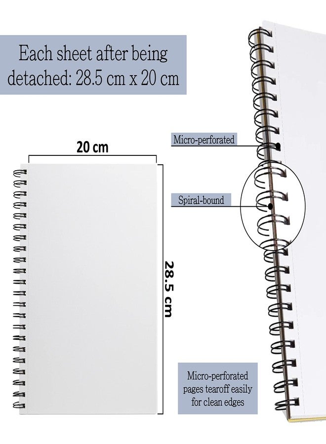Elan كتاب ألوان مائي A4، ورق مائي إيطالي 100% قطن، 15 ورقة 300gsm، دفتر رسم مائي A4، ورق قطن للرسم 11.7x8.3 بوصة، ورق قماش للطلاء الأكريليكي، دفتر ورق للطلاء - Image 3