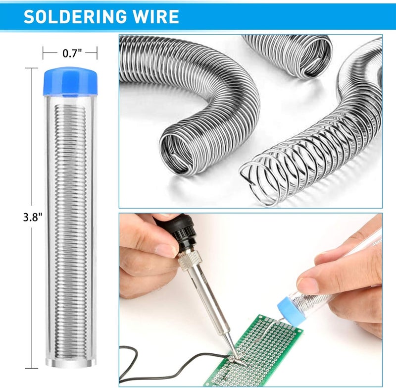 Q-MING Soldering Iron Kit, 60W Upgraded Soldering Kits Adjustable Temperature Welding Tool Solder Irons Pen with On/Off Switch Use for Electrical Repairs - Image 5
