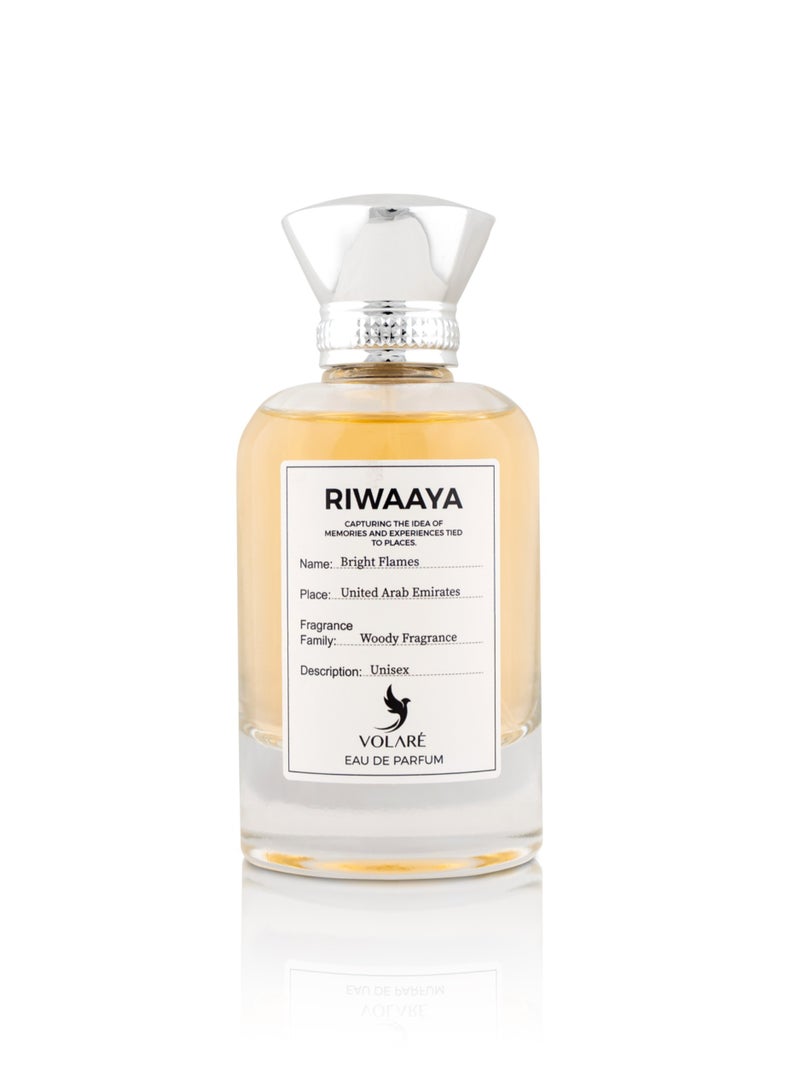 VOLARE Riwaaya Bright Flames Eau de Parfum - 100ml | Unisex Power Scent with Pink Pepper, Woods & Vanilla Heat - Image 2