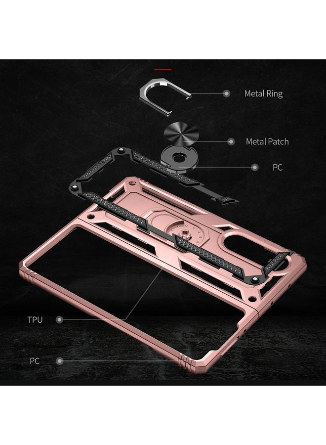 S-TOP Case For Samsung Galaxy Z Fold3 5G Shockproof TPU + PC Phone Case with Rotating Holder - Image 3