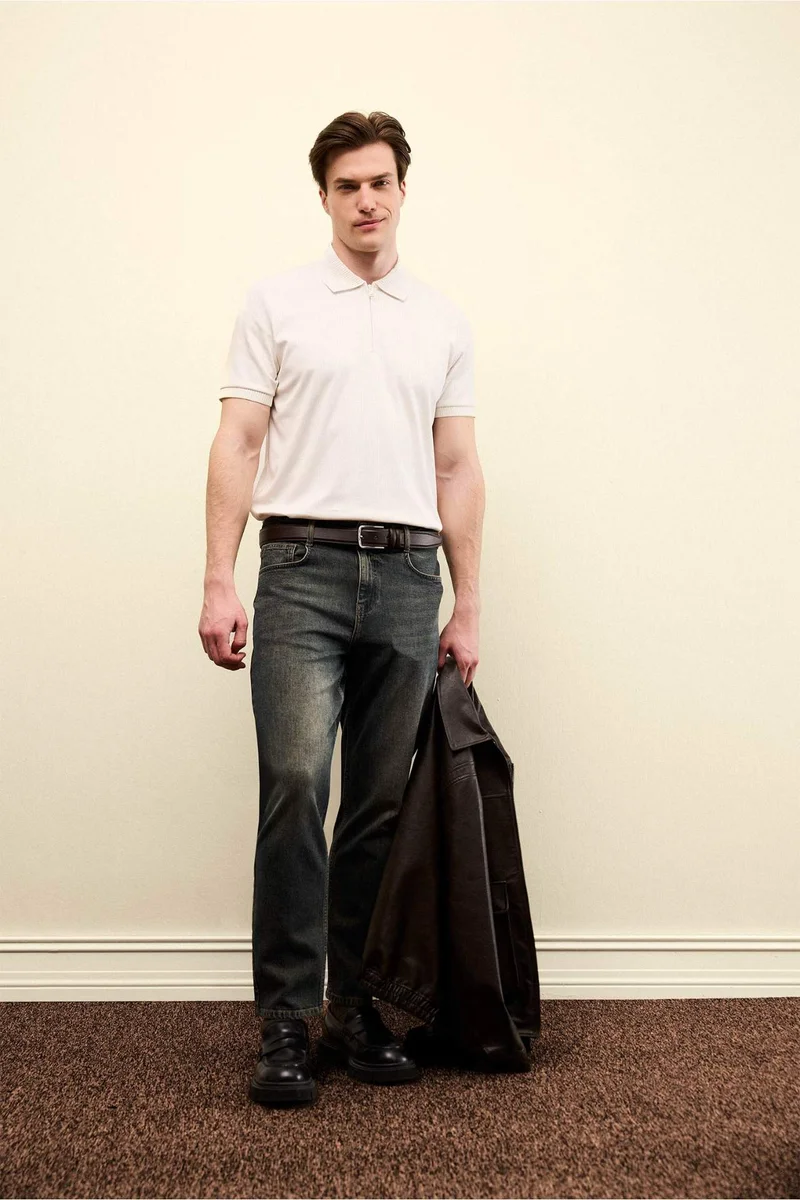 ديفاكتو Regular Fit Polo T-Shirt