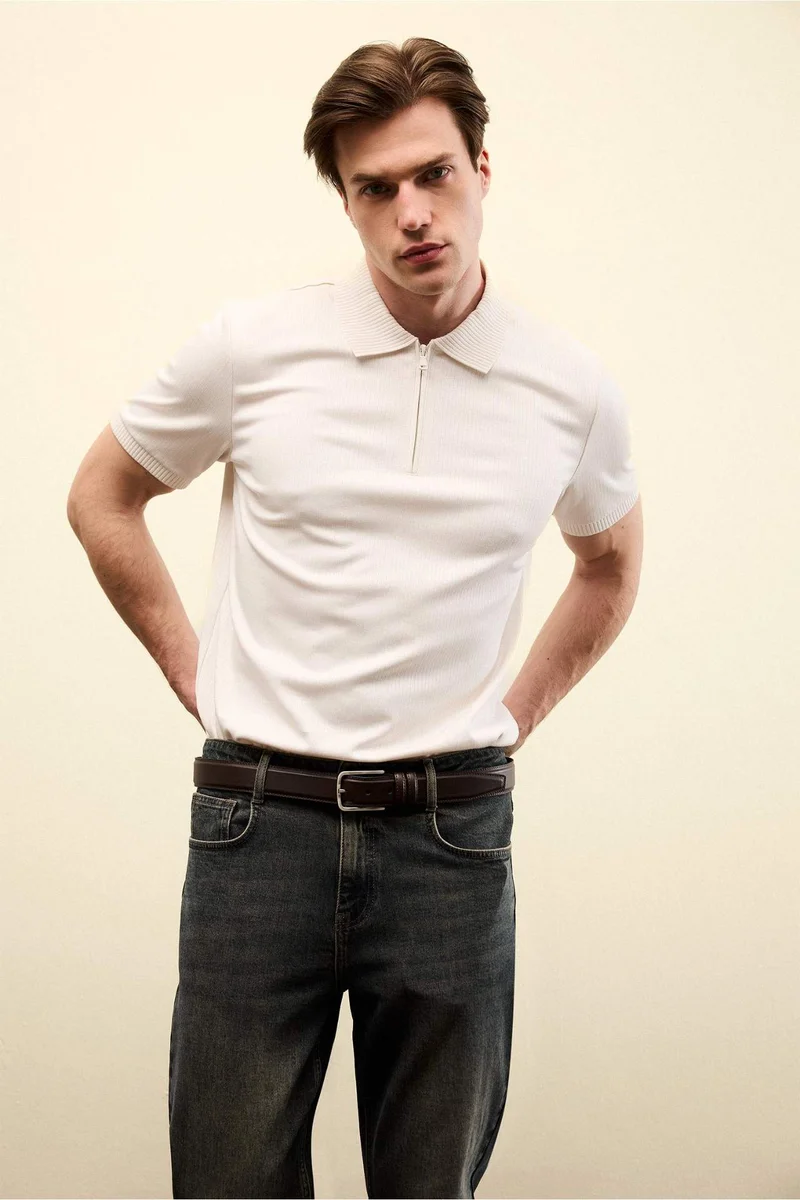 ديفاكتو Regular Fit Polo T-Shirt