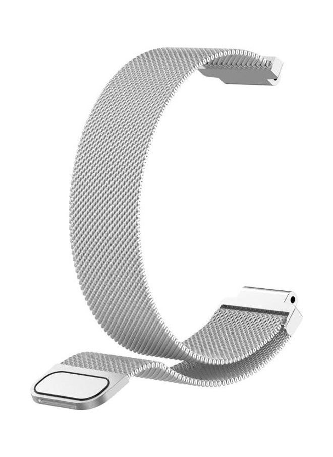 NIBEMINENT - Milanese Wrist Strap For Garmin Forerunner 235 22cm Silver - Image 1
