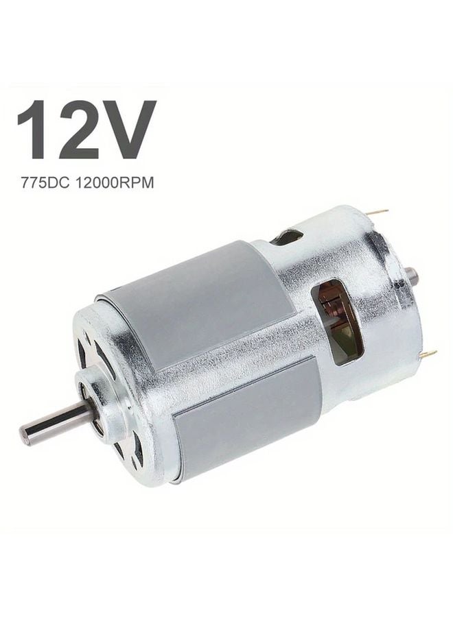 12V 775 DC Metal Motor 12000RPM High Speed Large Torque Ball Bearing For DIY Cars - Image 1