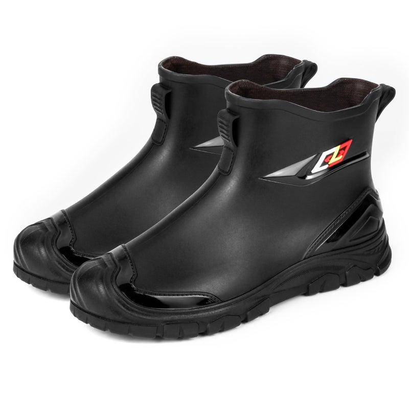wasserflux Waterproof Deck Boots for Men â€“ Anti-Slip PVC Short Rain Boots with Cushioned EVA Insole â€“ Work Shoes for Fishing, Gardening, Boat, Farm Useï¼ˆSize 8ï¼‰ - Image 1