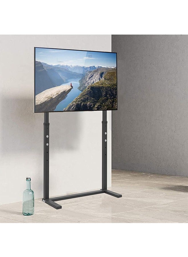 ويسفور حامل تلفزيون Wisfor الأرضي مقاس 32-85 بوصة QLED حامل تلفزيون ذكي حامل عرض لشاشة LED OLED طاولة تلفزيون أثاث أسود Max VESA 800×600 مم يتحمل حتى 40 كجم - Image 1