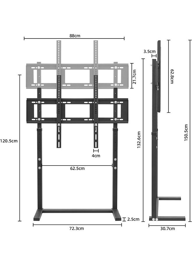 WISFOR - Wisfor TV Floor Stand 32-100 Inch Qled Mount Stand Smart Television Bracket Display Shelf for led Oled Monitor TV Table Furniture Black Max VESA 800×400mm Holds up to 40 KG - Image 1