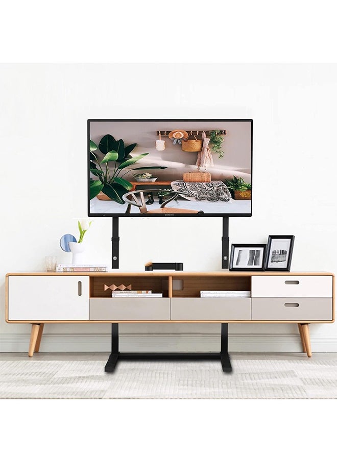 WISFOR - Wisfor TV Floor Stand 32-100 Inch Qled Mount Stand Smart Television Bracket Display Shelf for led Oled Monitor TV Table Furniture Black Max VESA 800×400mm Holds up to 40 KG - Image 1