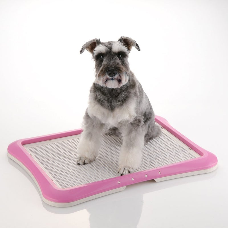 Richell Paw Trax Mesh Training Tray, Pink 25.2 x 18.9 x 1.6" | Richell Paw Trax Mesh Training Tray: Puppy Potty Pad Holder for Indoor Use, Anti-Chewing and Tearing, Ideal for Potty Training Puppies - Image 4