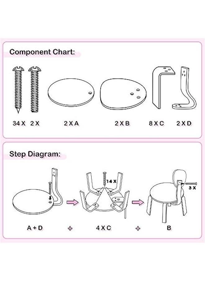 Arabest 10 Inch Kids Solid Hard Wood Animal Chair, Stackable Wooden Finished, Preschool, Daycare, Bedroom, Playroom, Nursery Seat, Cow Furniture Stool for Toddlers, Children, Boys, Girls  - Image 5