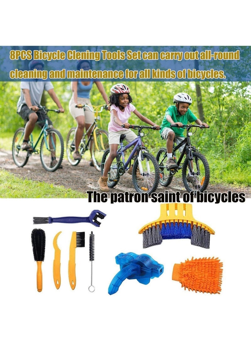 jaexest 8-Piece Bike Cleaning Kit – Professional Bicycle Cleaning Tools Set with Brush Set for Chain, Cassette, Derailleur & Frame – Ideal for Mountain & Road Bike Maintenance - Image 3