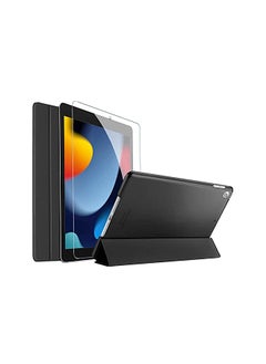 Procases iPad 10.2 Case 2021 9th Gen/ 2020 8th Gen/ 2019 7th Gen Case with Tempered Glass Screen Protector, Slim Stand Hard Shell Protective Smart Cover for 10.2” iPad 9th/8th/7th Generation -Black  - Image 2