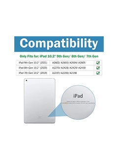 Procases iPad 10.2 Case 2021 9th Gen/ 2020 8th Gen/ 2019 7th Gen Case with Tempered Glass Screen Protector, Slim Stand Hard Shell Protective Smart Cover for 10.2” iPad 9th/8th/7th Generation -Black  - Image 3