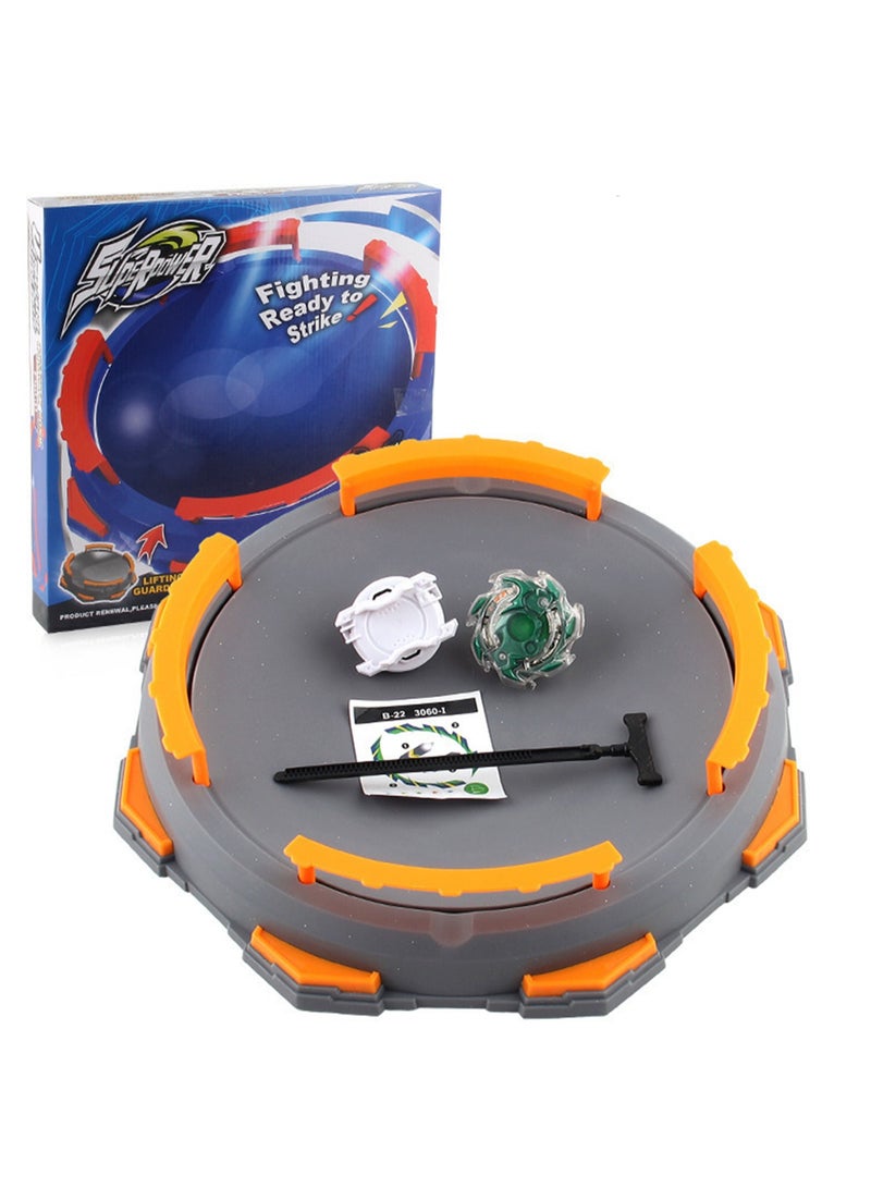 Bursting Beyblade Peripheral Accessories Battle Disc Rotation Battle DIY Competition Disc Toy (XD168-15 Round Disc Gray Box Delivery Ruler Transmitter)) - Image 1