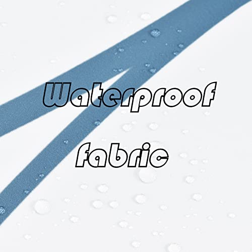 Punkray Lake Blue Shower Curtain for Bathroom with Hooks, Extra Long Shower Curtain Set Stripe Shower Curtains, Weighted Hem Water Repellent Washable, 72 x 72 - Image 4