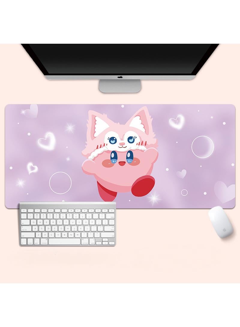 Y&D Kirby Gaming Mouse Pad Extended Large Mat Desk Pad Stitched Edges Mousepad Long Mouse Pad And Non-Slip Rubber Base Mice Pad 800X300X4mm