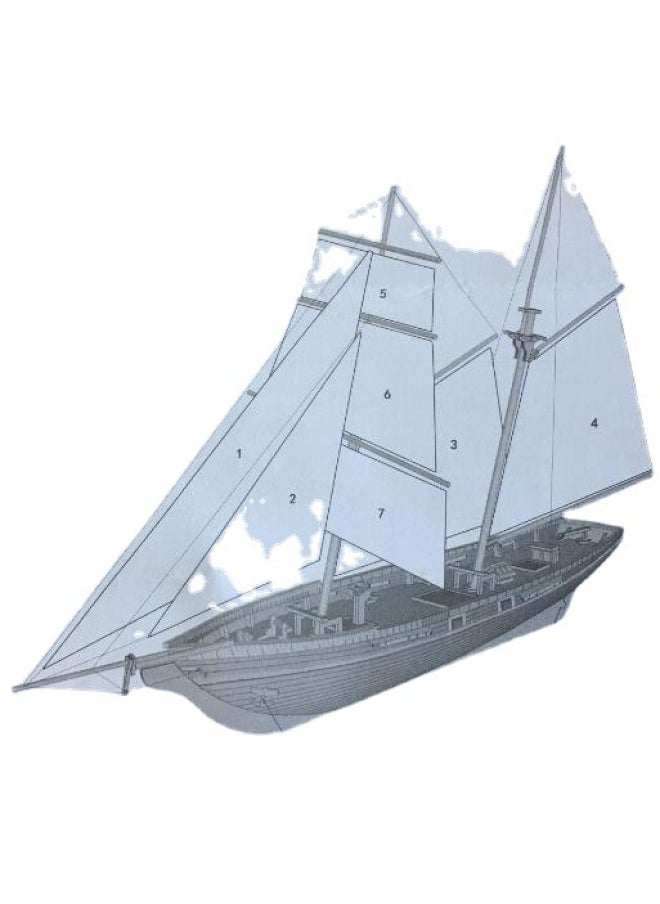 Generic - 170 Scale Wooden Assembly Classic Western Ship Model Kit Harbor Number Model Toy/nautical Model/ship-Color:Newport - Image 1