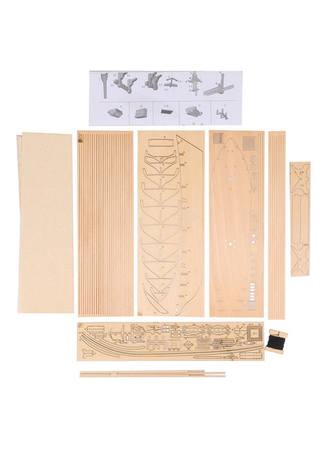 Generic - 170 Scale Wooden Assembly Classic Western Ship Model Kit Harbor Number Model Toy/nautical Model/ship-Color:Newport - Image 1