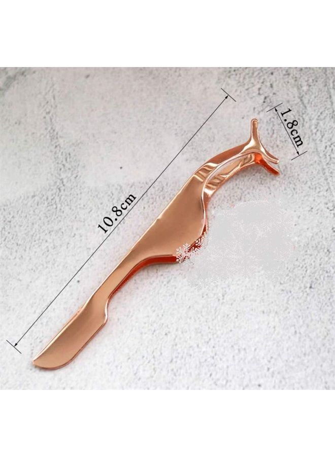 Dorisue False Eyelashes Applicator Tool Gold Eyelash Clip Tweezers Nipper Extension Tweezers Remover - Image 2
