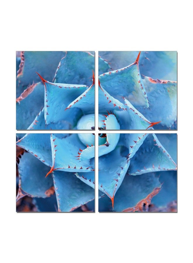 Go Hooked MDF Multiple Panels Wall Decor (22.86 cm x 1 cm x 22.86 cm, Set of 4, Mdf4Sb-61112)