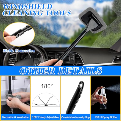 AUTODECO 38Pcs Car Wash Detailing Kit Cleaning Kits with Foam Gun Sprayer Collapsible Bucket Drill Brush Large Wash Mitt Towels Complete Interior Exterior Car Washing Supply Set Blue - Image 5