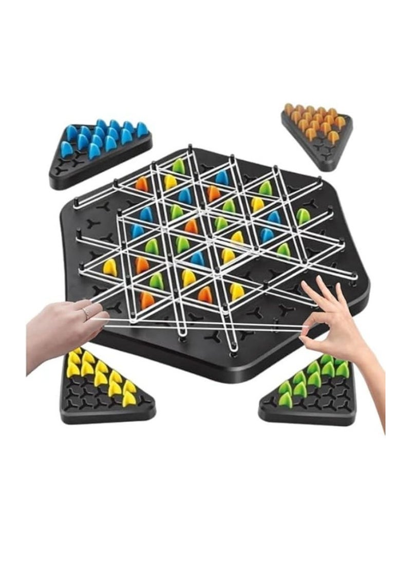 Triangle game with rubber bands, triangle chess game, triangle board games, triangle game, triangle game, triangle chess game for 2 to 4 people 