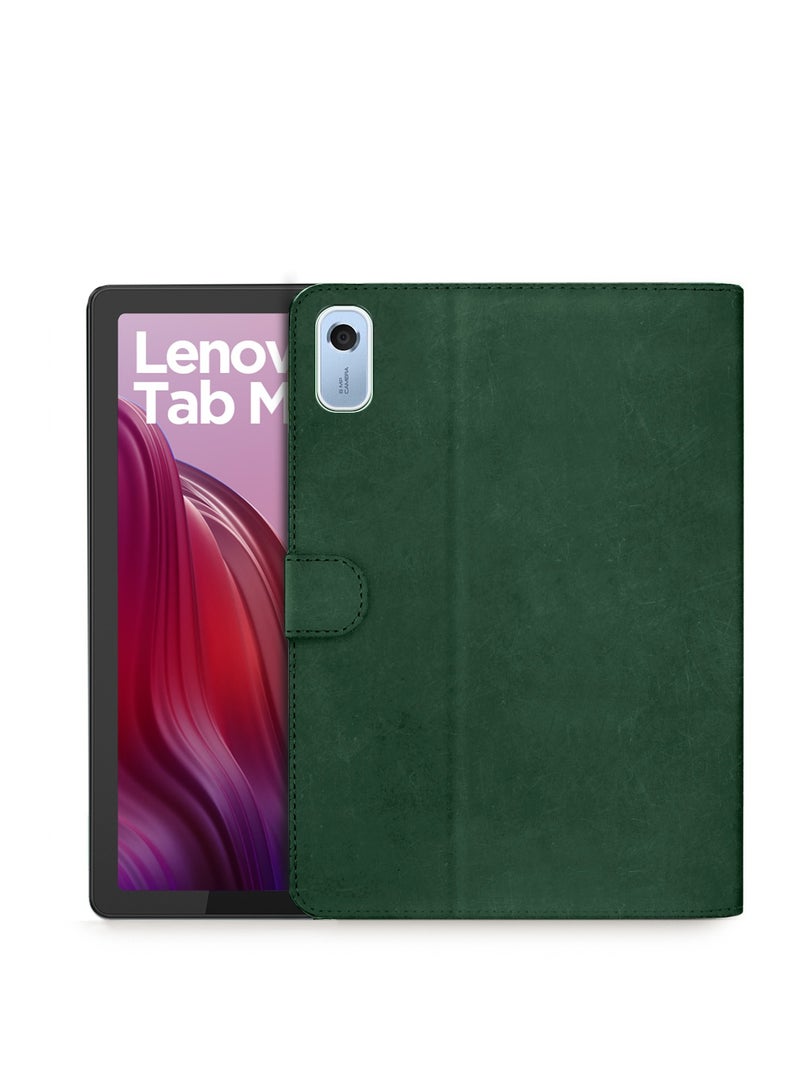 Wtech PU Leather Flip Case Cover For Lenovo Tab M9 4G 2022 Dark Green - Image 1
