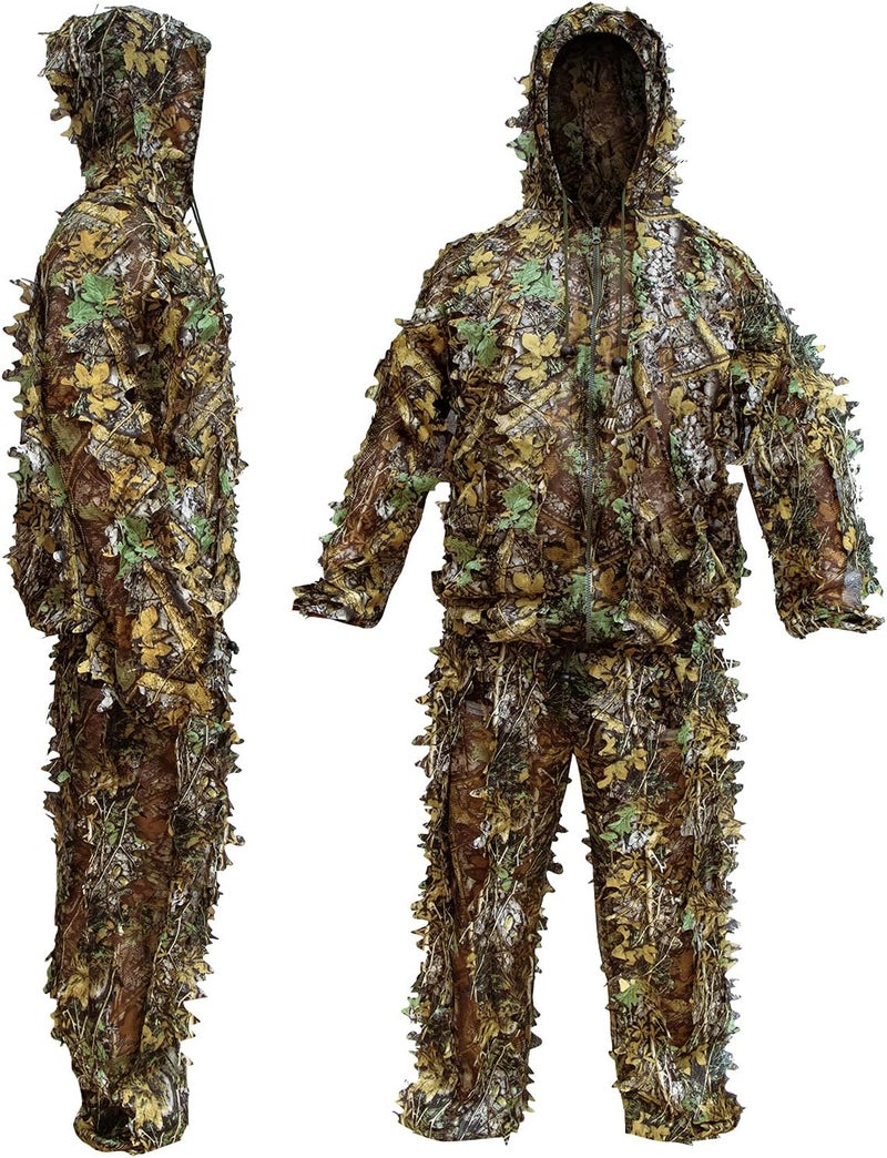 LYLPYHDP Ghillie Suit, Kids Adult 3D Leafy Camouflage Clothing, Camo Suit for Turkey Hunting, Hunting Suit for Outdoor Game， Halloween - Image 5