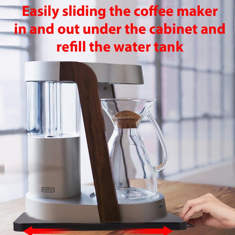 Flyisland Coffee Maker Sliding Tray,Kitchen Caddy Sliding Tray for KitchenAid Stand Mixer Coffee Pot Slider Under Cabinet Appliance Toaster Blender Air Fryer Countertop Storage Moving Slider(9"W x 14.5"D) - Image 4