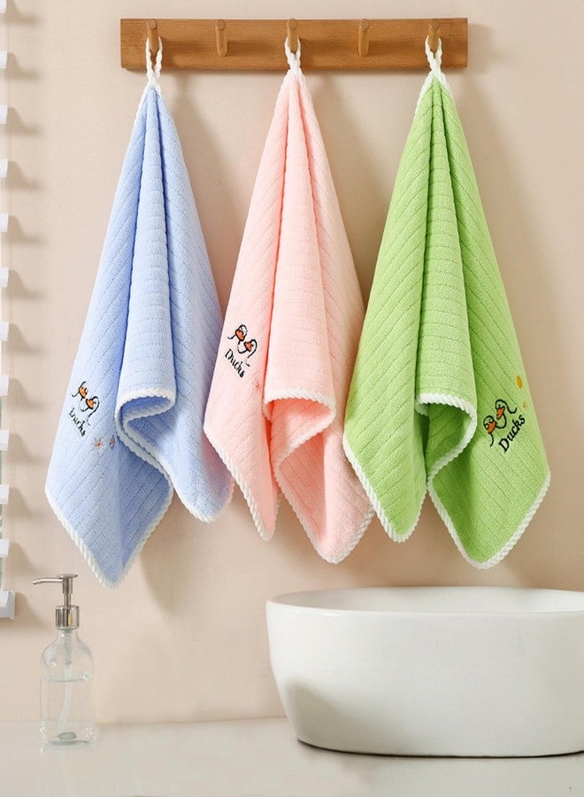 Koochie-Koo Cotton Baby Bath Towel, Ducks Printed Organic Face Towel for Baby Boys & Girls, Super Soft Reusable Hand Towel for Infants, Quick Absorbent Wash Cloth for Newborn, (Set of 3, Assorted) - Image 1