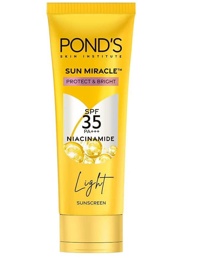 بوندس صن ميراكل واقي الشمس الخفيف لجميع أنواع البشرة ، بدون صبغة بيضاء 50 جرام ، 1 جرام ، 1 قطعة - Image 1