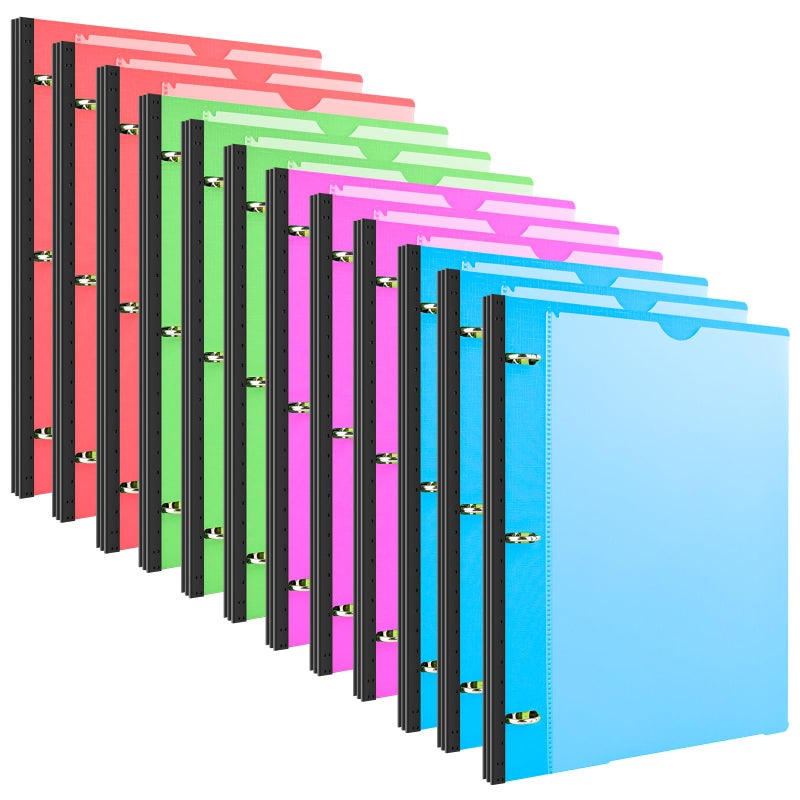 INFUN 1 INCH Telescoping 3 Ring Binder - 12PCS - Image 1