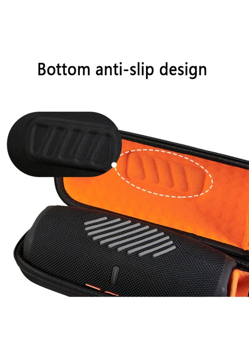 Carrying Case for JBL Charge 4 Charge 5 Hard Travel Case Protective Bag for JBL Charge 5 Portable Waterproof Wireless Speaker Fits USB Plug and Cable (Black) - Image 3