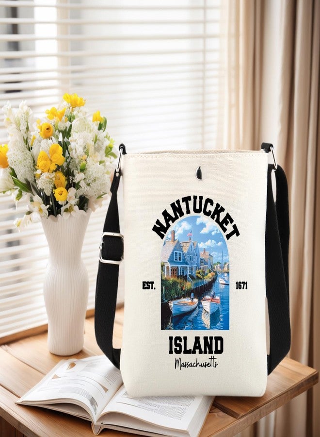 WCGXKO Nantucket Souvenirs Nantucket Massachusetts Gift Nantucket Travel Gift Nantucket Crossbody Bag (NANTUCKET XK) - Image 3