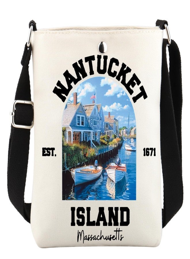 WCGXKO Nantucket Souvenirs Nantucket Massachusetts Gift Nantucket Travel Gift Nantucket Crossbody Bag (NANTUCKET XK) - Image 1