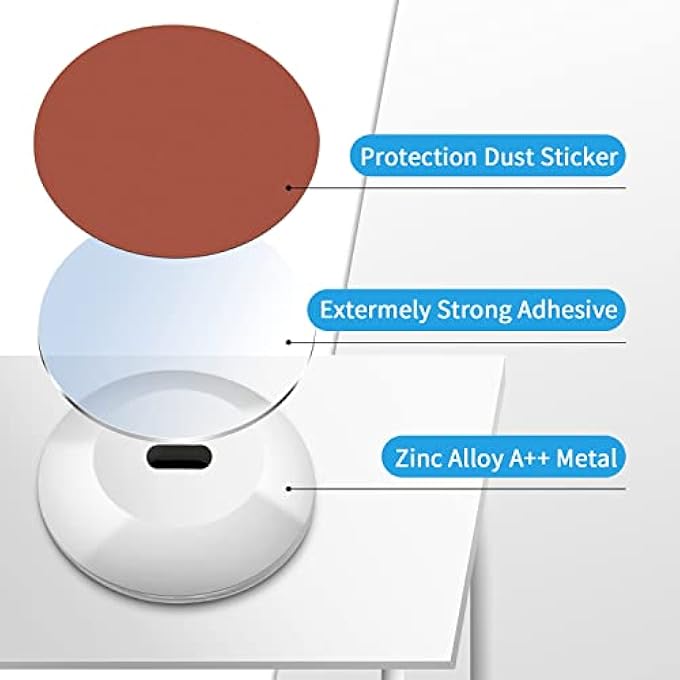 rayihni 5 PACK ANCHOR PLATE ADHESIVE SECURITY PLATE WITH SLOT FOR COMPUTER LOCK SECURITY CABLES TO LOCK DOWN LAPTOPS, TABLETS, MONITORS,FOR IPHONE SMART PHONE, MACBOOK PAD IPAD, TABLET, OTHER DEVICE - Image 3