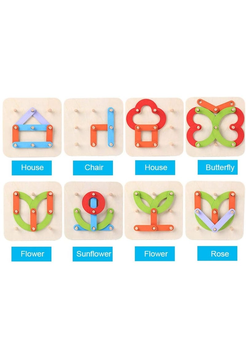 MIXDE - Wooden Letters and Number Construction Activity Set, Educational Preschool Toys, Shape and Color Recognition Pegboard, Traditional Teaching Montessori Toys, Blocks Set for Toddlers, Ideal Gift for K - Image 1