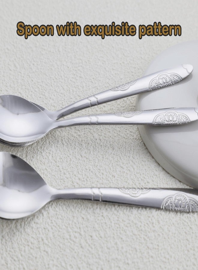 Demearly Metal Mini Salt Sugar Spoons 6 Pack | 5.3-Inches | for Home Espresso Kitchen Spices Seasonings Medicine Powder | Small | Silver - Image 5