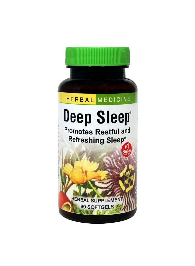 Herbs Etc. Deep Sleep Softgels - Herbal Sleep Support Supplement - Rest & Calming Support with Passionflower, Chamomile & Lemon Balm - 60 Softgels (60 Servings) - Image 1